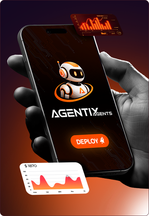 Agentix software box and dashboard square mockup