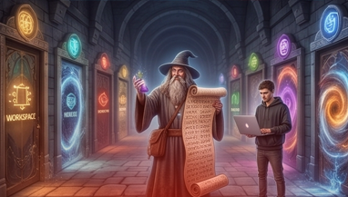 Drunk wizard with many doors placeholder