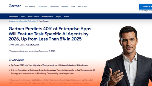 Gartner forecast on enterprise AI agents
